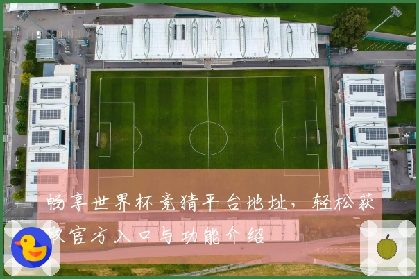 畅享世界杯竞猜平台地址，轻松获取官方入口与功能介绍
